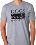 Husband Gift - Coffee Shirt - Books Lover Shirt | Funny Shirt Men - Dogs Books & Coffee Mens TShirt - Fathers Day Gift, Coffee Lover - eBollo.com