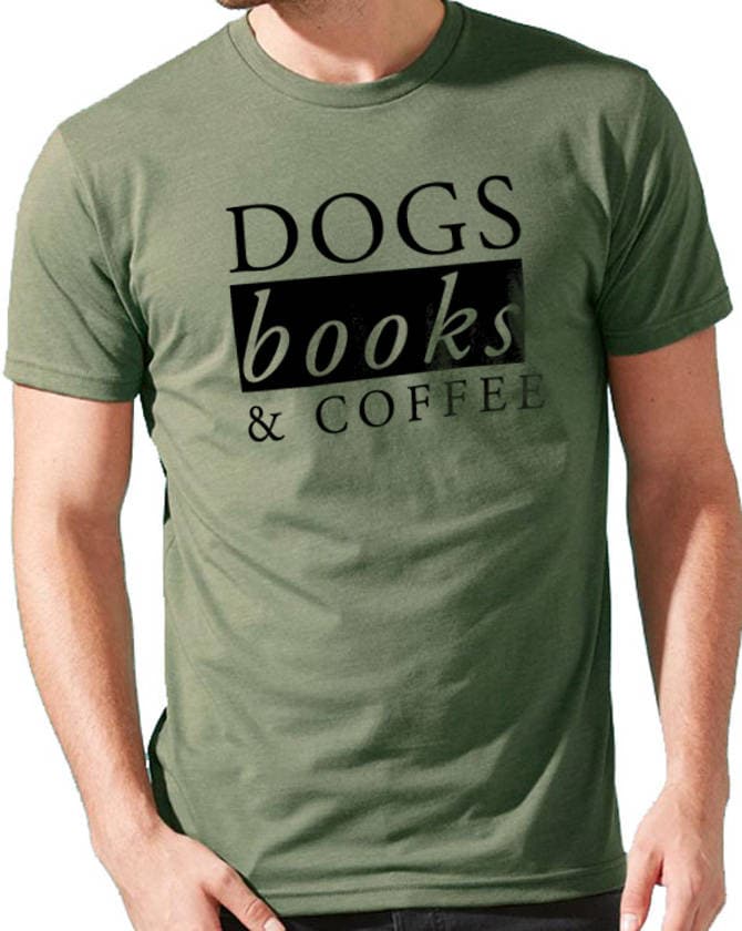 Husband Gift - Coffee Shirt - Books Lover Shirt | Funny Shirt Men - Dogs Books & Coffee Mens TShirt - Fathers Day Gift, Coffee Lover - eBollo.com