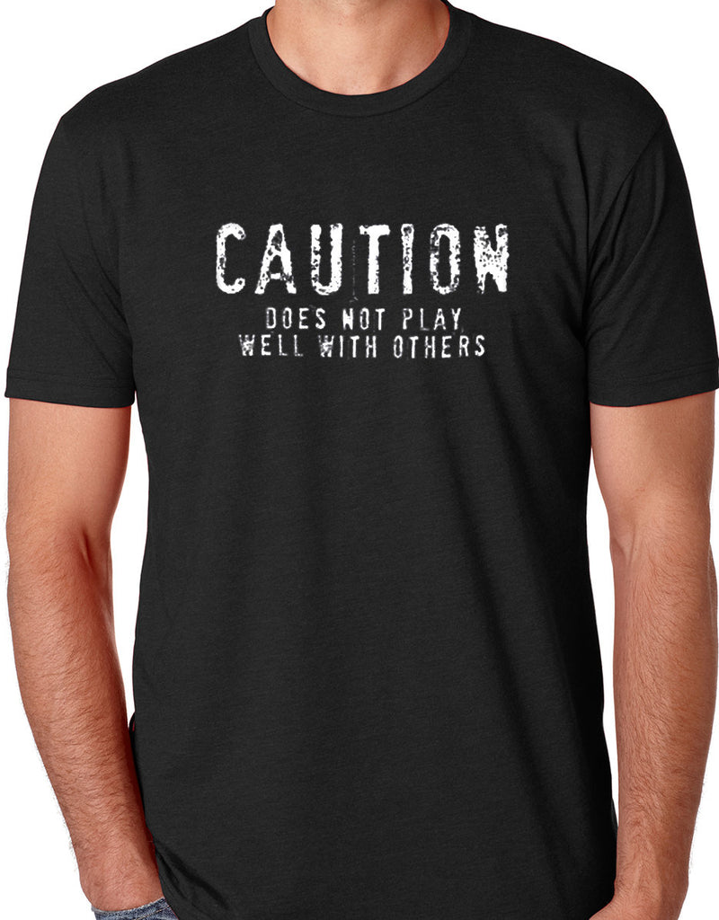 Husband Gift - CAUTION Does Not Play Well | Funny Shirt Men - Fathers Day Gift - Mens Shirt - Father Gift - Dad Gift - Grandpa Gift - eBollo.com