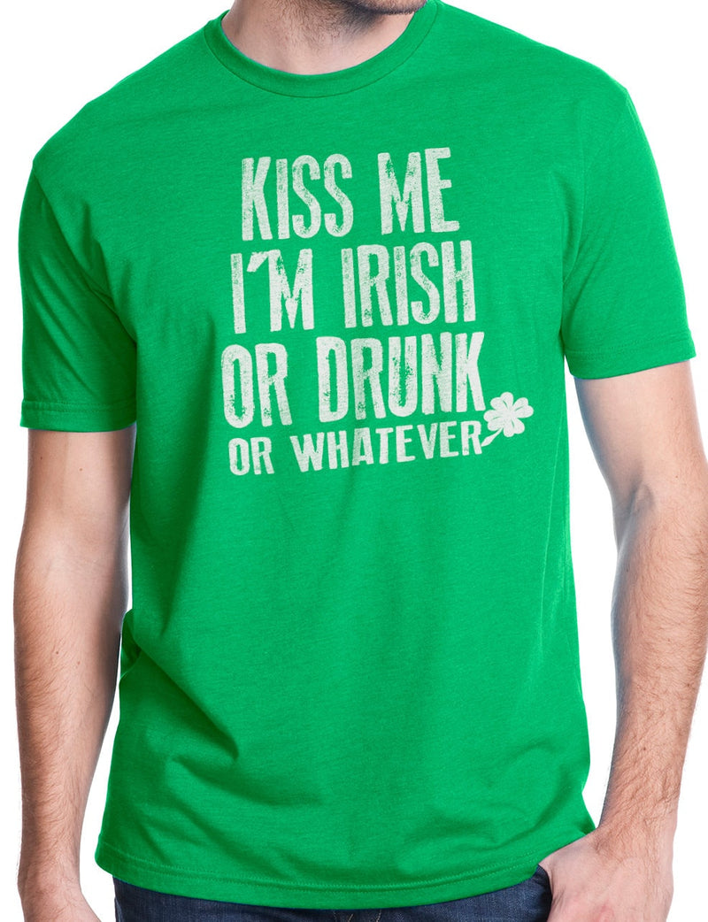 St Patricks Day Shirt Kiss Me I'm Irish or Drunk or Whatever Mens T Shirt Husband Gift Wife Gift Shirt St Patricks Shirt Irish Shirt - eBollo.com