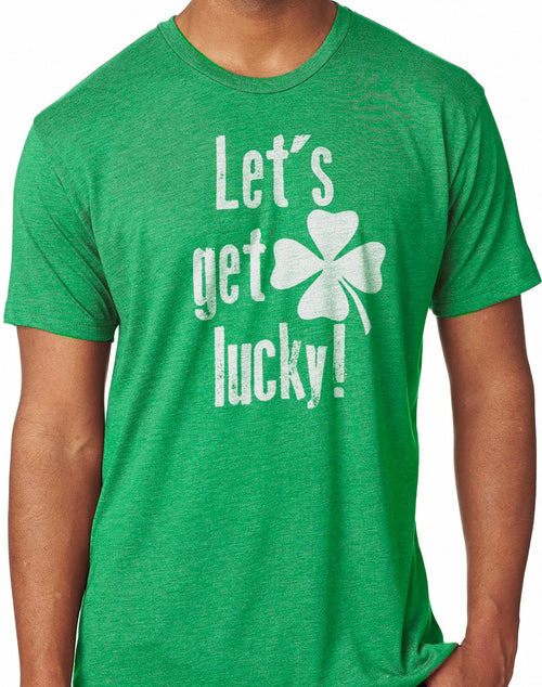 Irish Shirt Let's Get Lucky Shirt Mens T Shirt St. Patricks Day Husband Gift St Patricks Shirt Lucky Shirt - eBollo.com