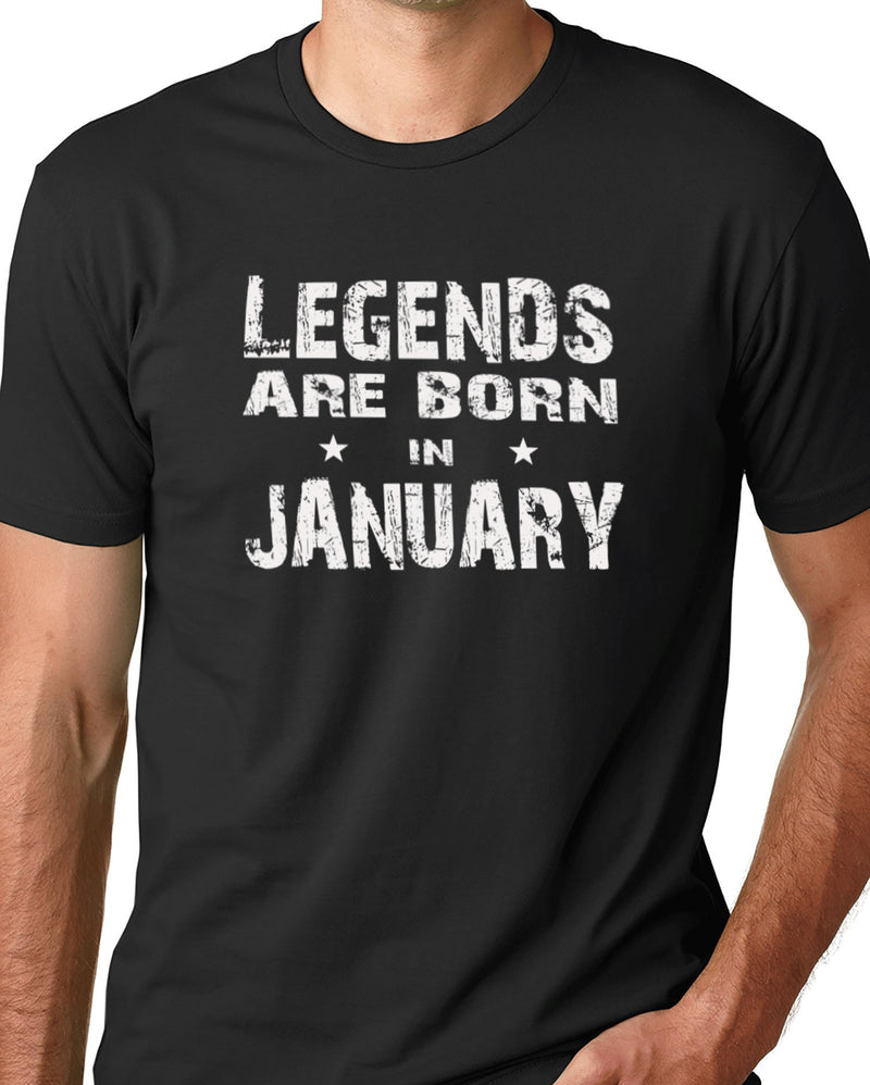 Legends are Born in January | Funny Shirts for Men - Fathers Day Gift - Birthday Gift Shirt - Husband Shirt - January Birthday Dad Gif - eBollo.com