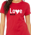 Love Shirt Custom Shirt Valentines Day Gift - Personalized t shirt Funny Shirt Women - Valentine Gift - Bride Wedding Shirt - Gift for Her - eBollo.com