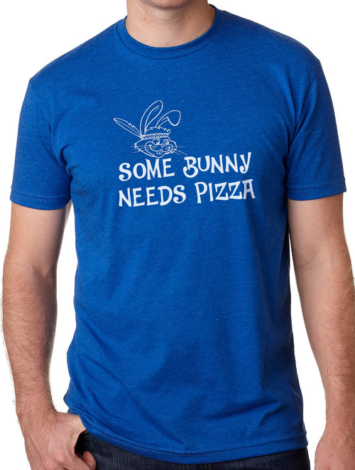 Some Bunny Needs Pizza | Funny Shirts for Men - Easter Day Shirt Easter Shirt Dad shirt Unisex Tee - eBollo.com