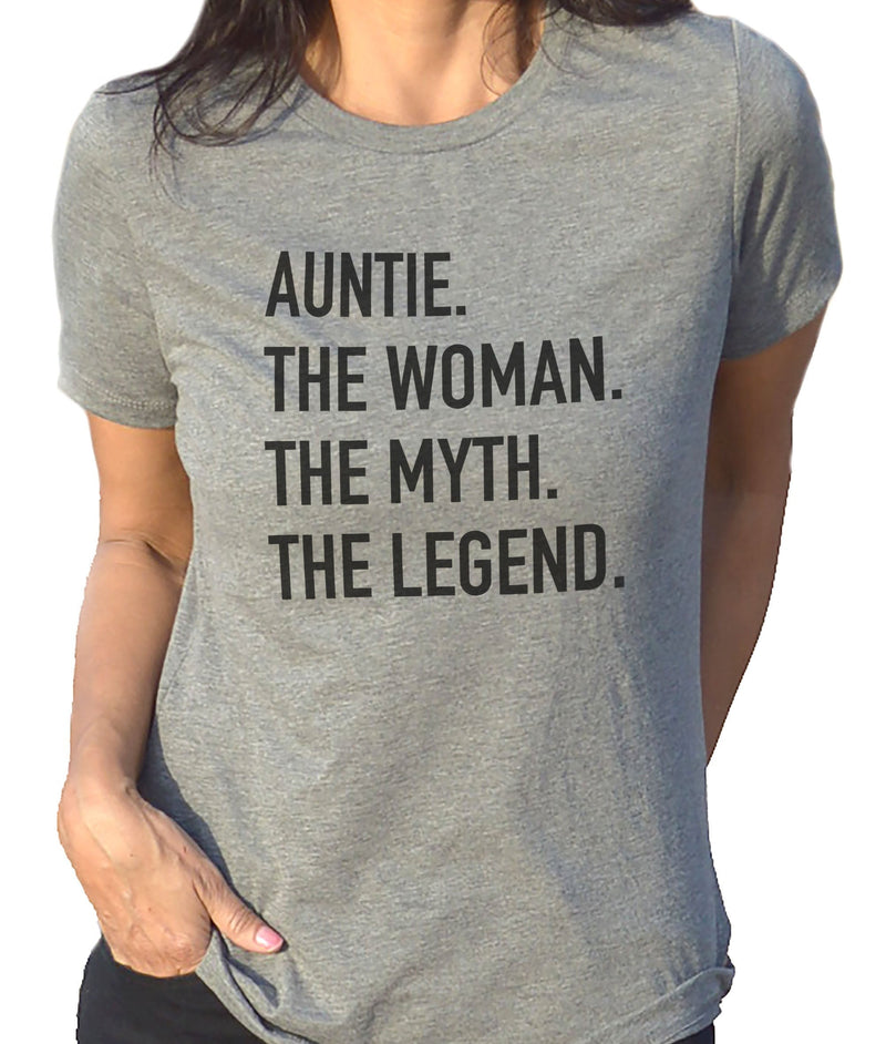 Aunt Shirt Auntie The Woman The Myth The Legend | Mothers Day Gift - Womens Shirt - Aunt Gift - Funny Tshirt - Gift for Aunt - eBollo.com