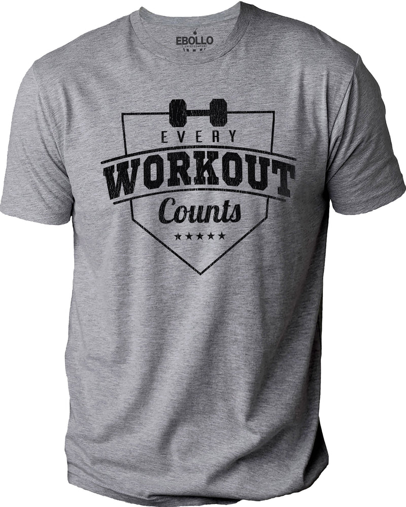 GYM Shirt | Every Workout Counts | Fathers Day Gift - Funny Shirt Men - Husband Gift - Dad TShirt - Uncle Gift - Graphic T-Shirt - eBollo.com