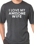 Valentine Gift, I Love My Awesome Wife Mens Tshirt Valentines Day Gift - Husband Gift - Funny Shirt for Men - Anniversary Gift, Funny Tshirt - eBollo.com