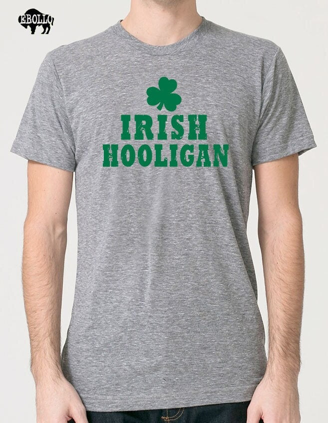 IRISH Hooligan Mens T shirt St Patrick's Shirt Irish Gift St Patricks Day Shirt Ireland Gift Cool T Shirts Irish Tee Shirt - eBollo.com