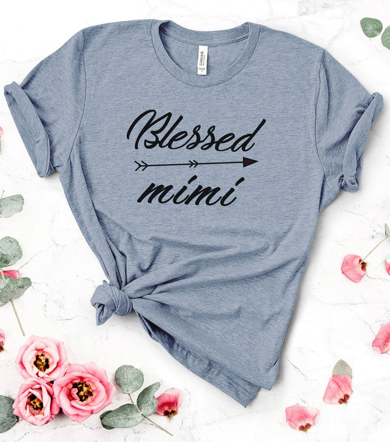 Mom Gift - Blessed mimi Shirt, Funny Shirt Women - Mothers Day Gift - Gift for Mom - Perfect Mimi Gift - Blessed Mom Shirt for Mom - eBollo.com
