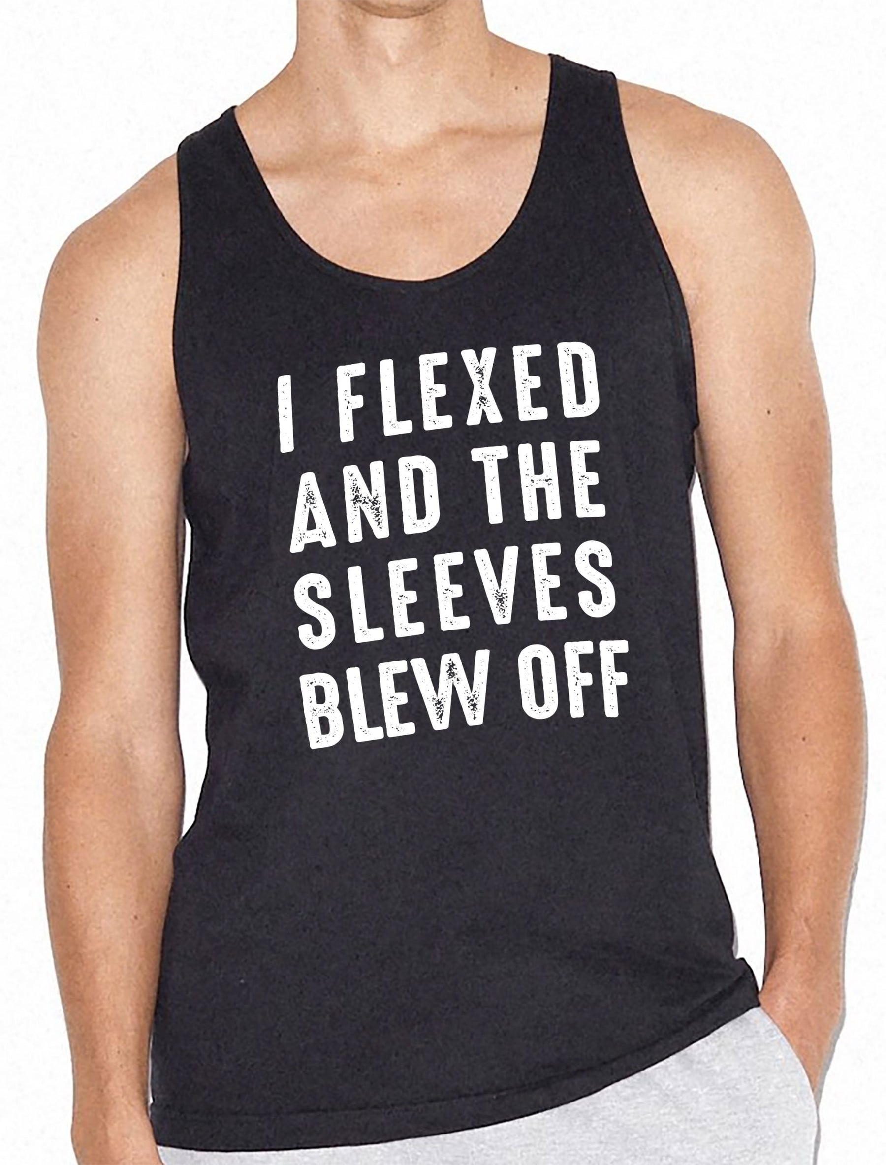 WINGZOO Workout Tank Top For Men-Mens Novelty Funny Saying Fitness