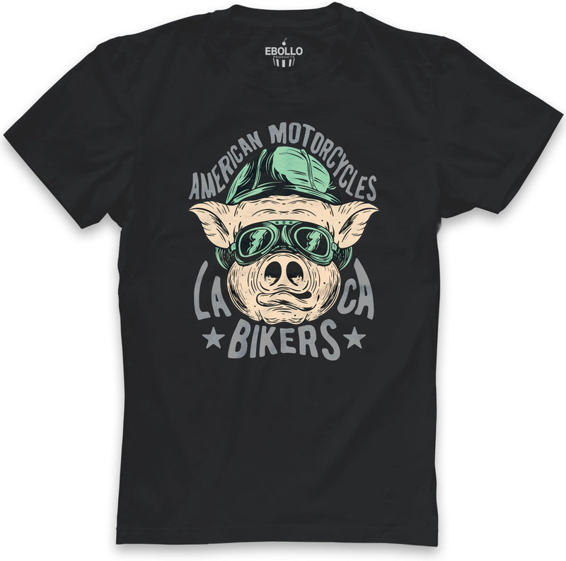 Funny Biker Shirt | Motorcycles LA CA Bikers T-Shirt | Biker Lover TShirt - Funny Pig Tee - Motorcycle Lover Gift - Motorcycle T Shirt - eBollo.com