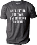 She's Eating for Two, I'm Drinking for Three | Funny New Dad Shirt - New Born Gift - Fathers Day Gift - New Dad Gift, new dad gift from wife - eBollo.com