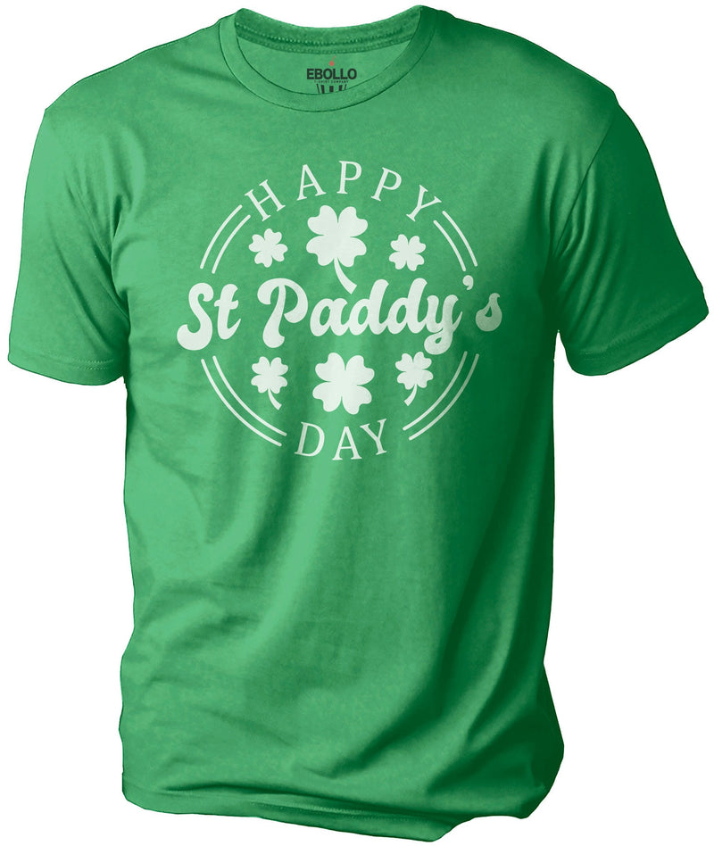 Happy St Paddy's Day | St Patricks Day Shirt | Lucky Shamrock Irish Tee - Funny Shirt Men - Womens Mens Patrick's T-shirt - Shamrock Tshirt - eBollo.com