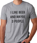 I Like Beer And Maybe 3 People | Funny Shirt Men - Fathers Day Gift - Dad Gift - Father Gift - Dad Shirt Funny Beer Tee - eBollo.com