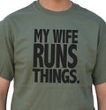 Mens Funny Shirt - My Wife Runs Things T-shirt Husband Gift - Fathers Gift Shirt - Funny Shirts for Men - Funny Tshirt - Funny Mens Shirt - eBollo.com