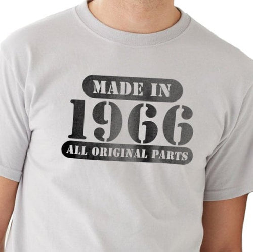 Fathers Day Gift | Made in 1966 ( ANY YEAR) all original parts | Funny Shirts for Men | Dad Gift | Husband Gift | Funny Tshirt - eBollo.com