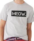 Husband Gift | MEOW Mens T shirt - Fathers Day Gift - Wife Gift - Cats Lovers - Funny T-shirt Cool Shirt Meow Graphic Shirt - eBollo.com