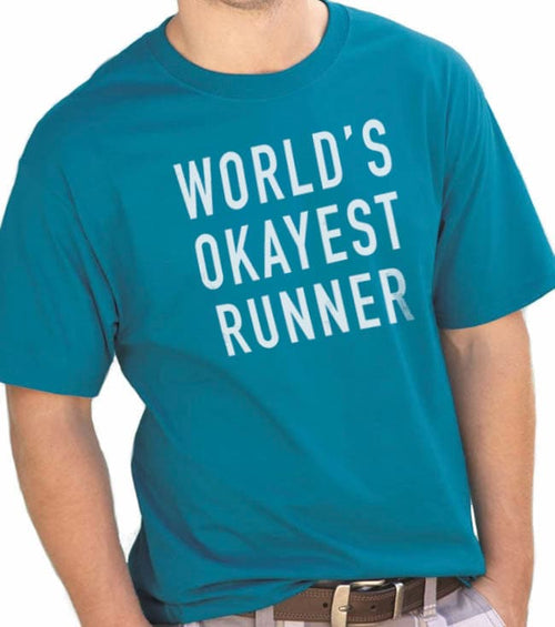 Runner Shirt | World's Okayest Runner Shirt | Funny Shirts for Men - Mens T Shirt - Fathers Day Gift - Runner Girl Husband Gift Funny Shirt - eBollo.com